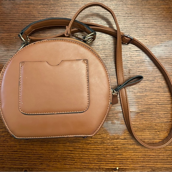 New York Brown and Gold Cross Body Purse - Picture 2 of 3